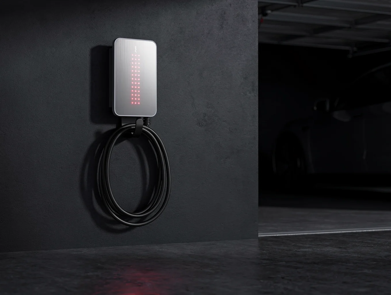 Sigenergy AC EV charger on a home exterior wall